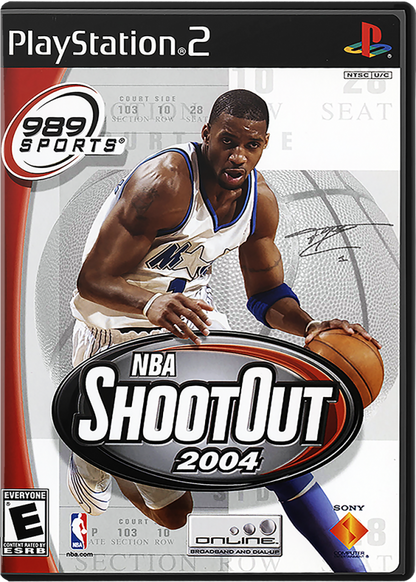 NBA ShootOut 2004 – PlayStation 2 (PS2) basketball sports video game cover art