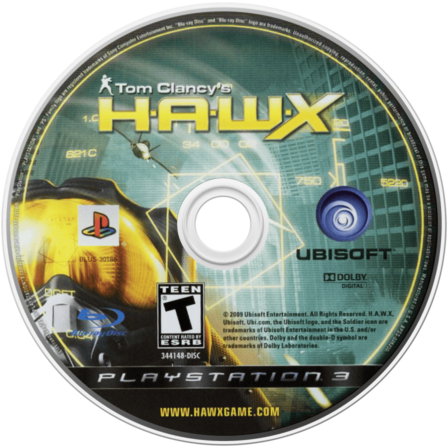 Tom Clancy's H.A.W.X. disc for PlayStation 3 (PS3) video game