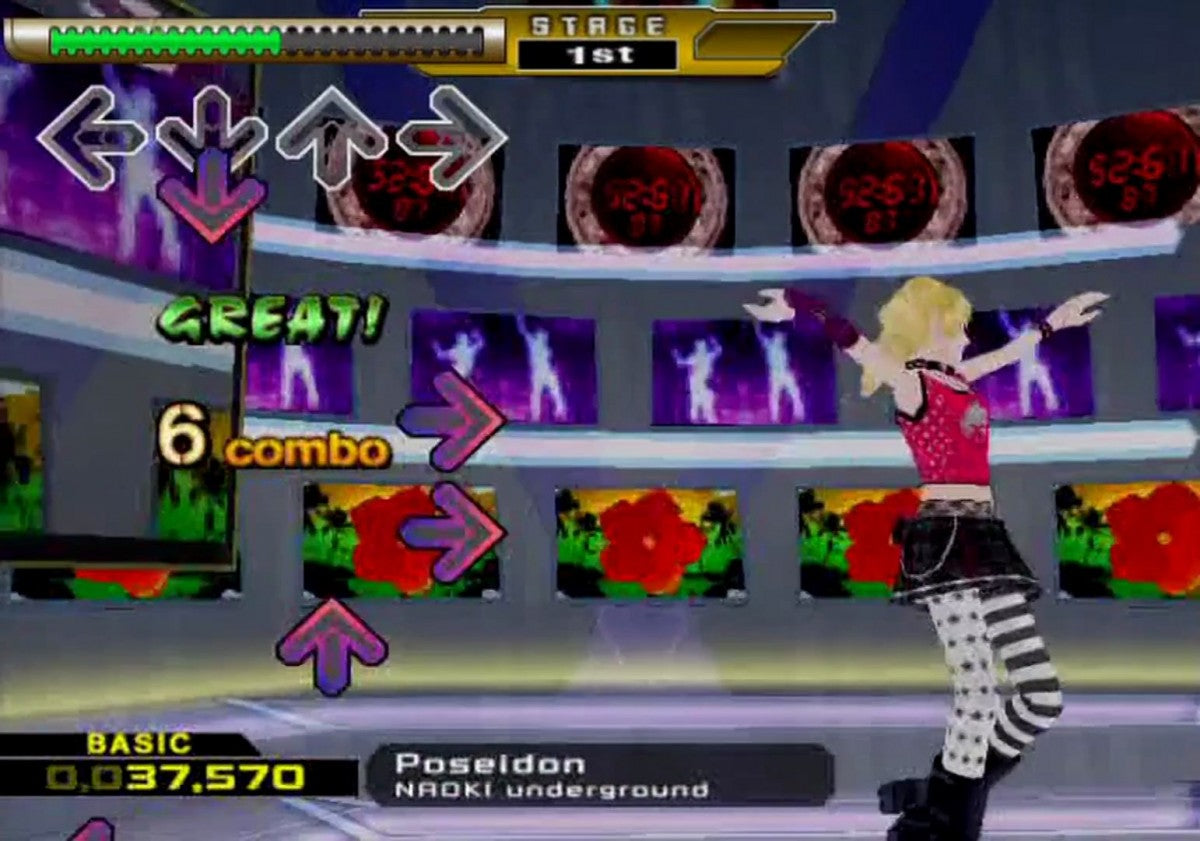 Dance Dance Revolution X for PlayStation 2 with rhythm-based dance gameplay and arcade-style music challenges gameplay