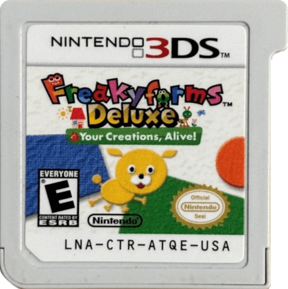 Freakyforms Deluxe Your Creations Alive Nintendo 3DS 3DS cartridge for retro video game enthusiasts featuring creative creature building gameplay customizable character design sandbox style exploration puzzle solving mini games colorful whimsical world interactions and portable handheld creativity focused gaming experience and collectible gaming appeal