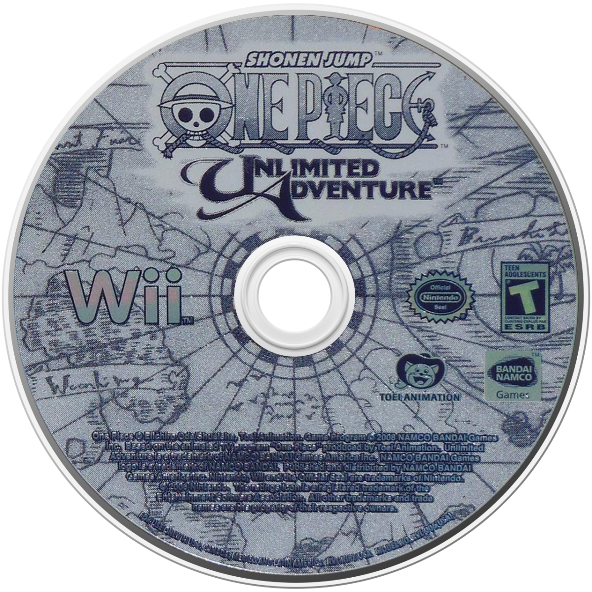 One Piece: Unlimited Adventure – Nintendo Wii (Wii) anime action-adventure role-playing video game disc