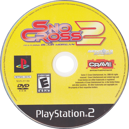 SnoCross 2 – PlayStation 2 (PS2) video game disc, snowmobile racing game.