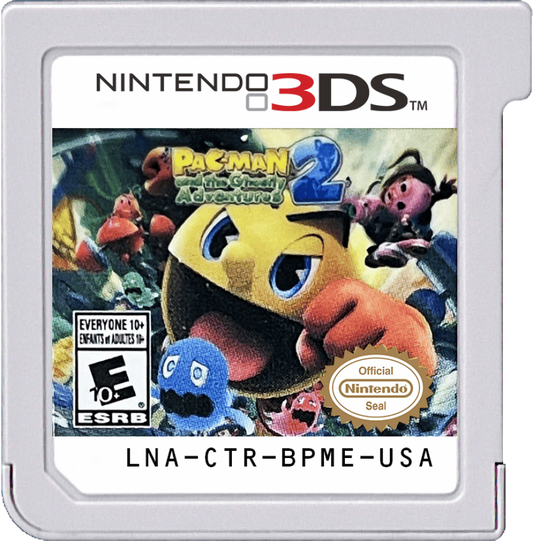 Pac-Man and the Ghostly Adventures 2 cartridge for Nintendo 3DS (3DS) action platformer video game