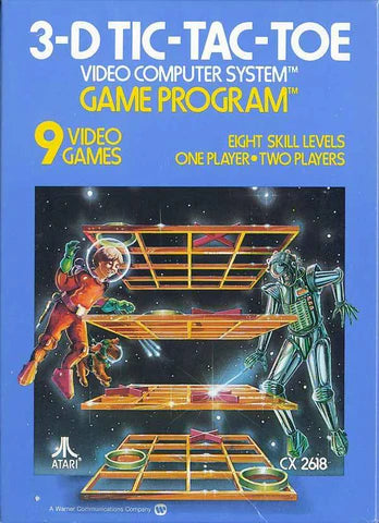 3-D Tic-Tac-Toe cover art for Atari 2600 (2600) video game
