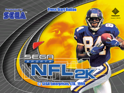 NFL 2K Sega All Stars Dreamcast game featuring arcade-style football gameplay and classic Sega sports presentation main menu