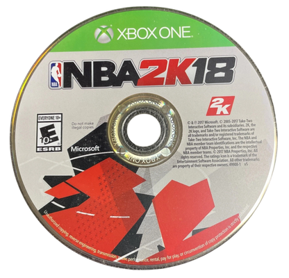 NBA 2K18 disc for Xbox One (XONE) sports basketball video game