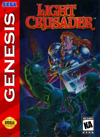 Light Crusader Sega Genesis retro video game action RPG cover art (1995)