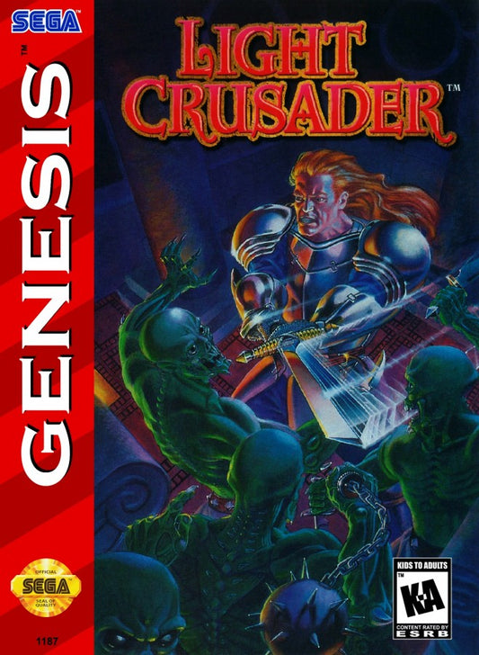 Light Crusader Sega Genesis retro video game action RPG cover art (1995)