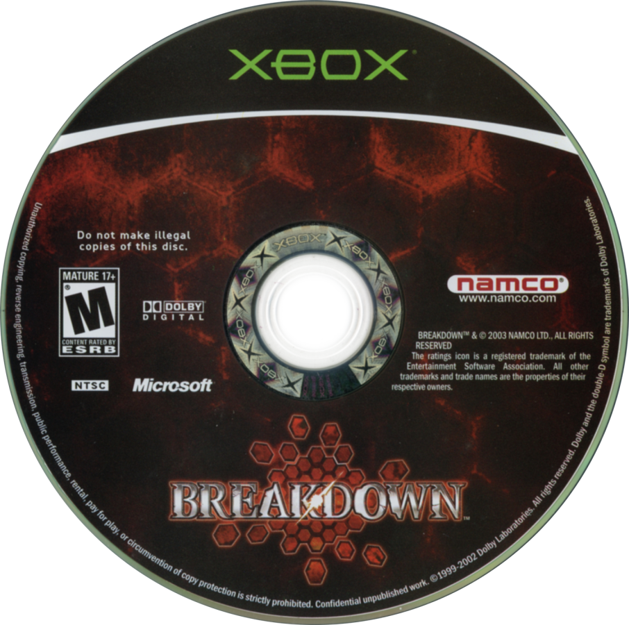 Breakdown retro Xbox video game Breakdown first person action adventure sci fi story driven combat shooter melee gameplay cinematic console title Xbox release disc