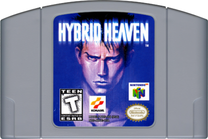 Hybrid Heaven Nintendo 64 N64 for sci fi role playing fighting video game fans featuring alien environments hybrid enemies wrestling style combat turn based battles exploration character progression special attacks futuristic story and classic Nintendo 64 gameplay collectible retro gaming appeal game cartridge