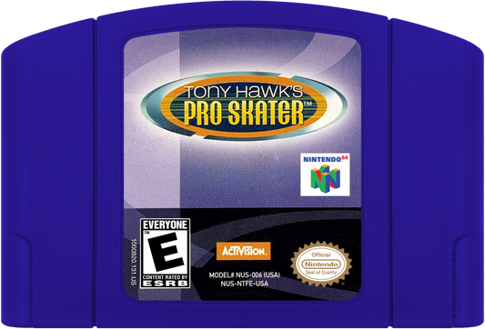 Tony Hawk's Pro Skater cartridge for Nintendo 64 (N64) video game