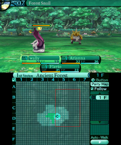 Etrian Odyssey 2 Untold The Fafnir Knight Nintendo 3DS video game featuring dungeon crawling role playing gameplay first person exploration party customization turn based combat map making character classes skill progression and classic Nintendo 3DS gameplay retro video game collection collectible gaming appeal gameplay