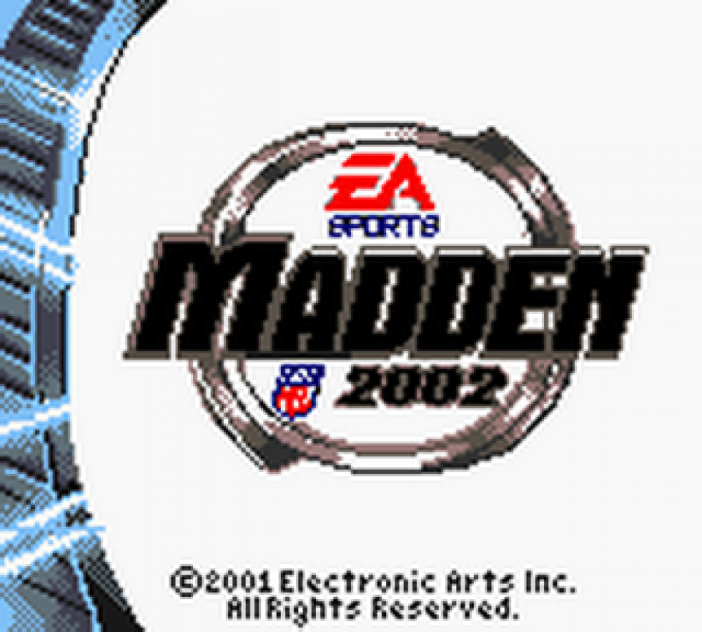 Madden NFL 2002 Game Boy Color sports football video game title screen