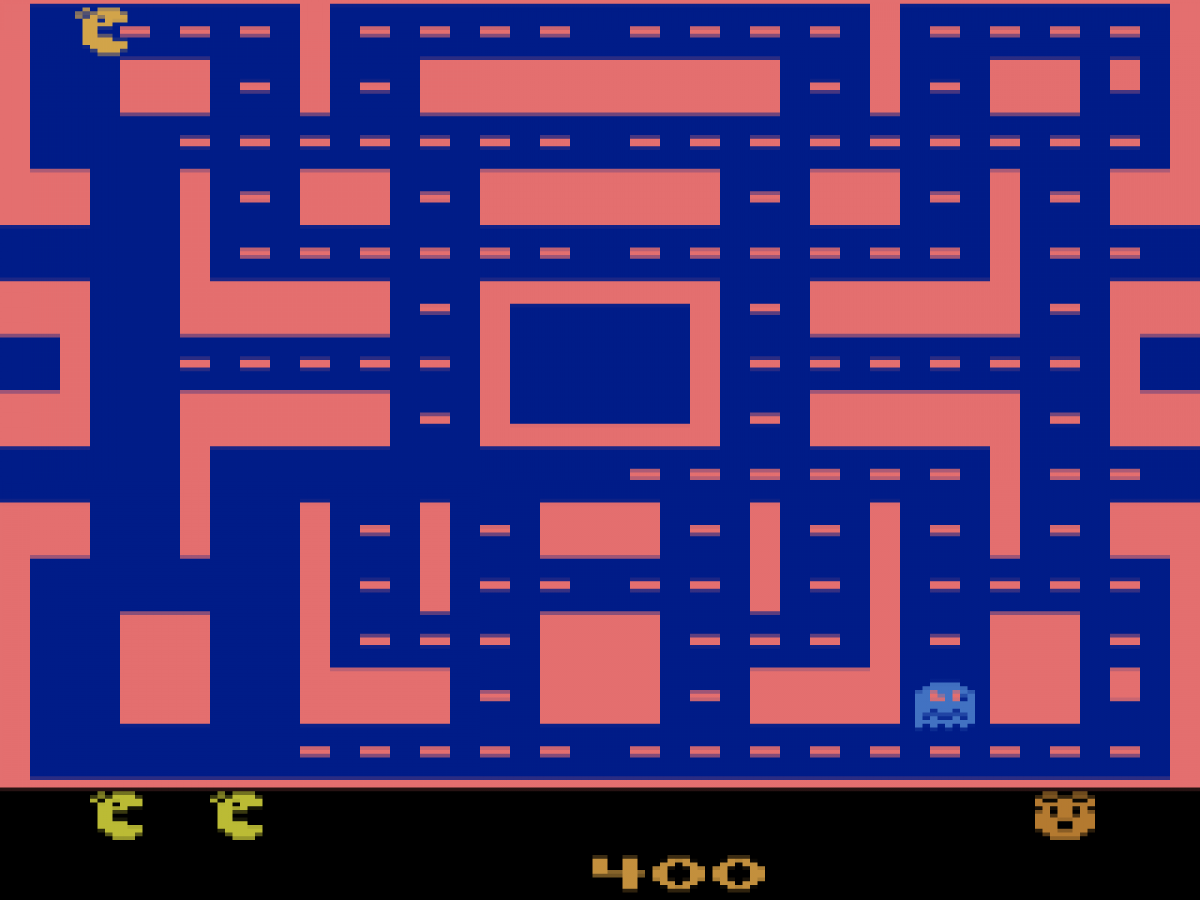 Ms. Pac-Man gameplay art for Atari 2600 (2600) video game