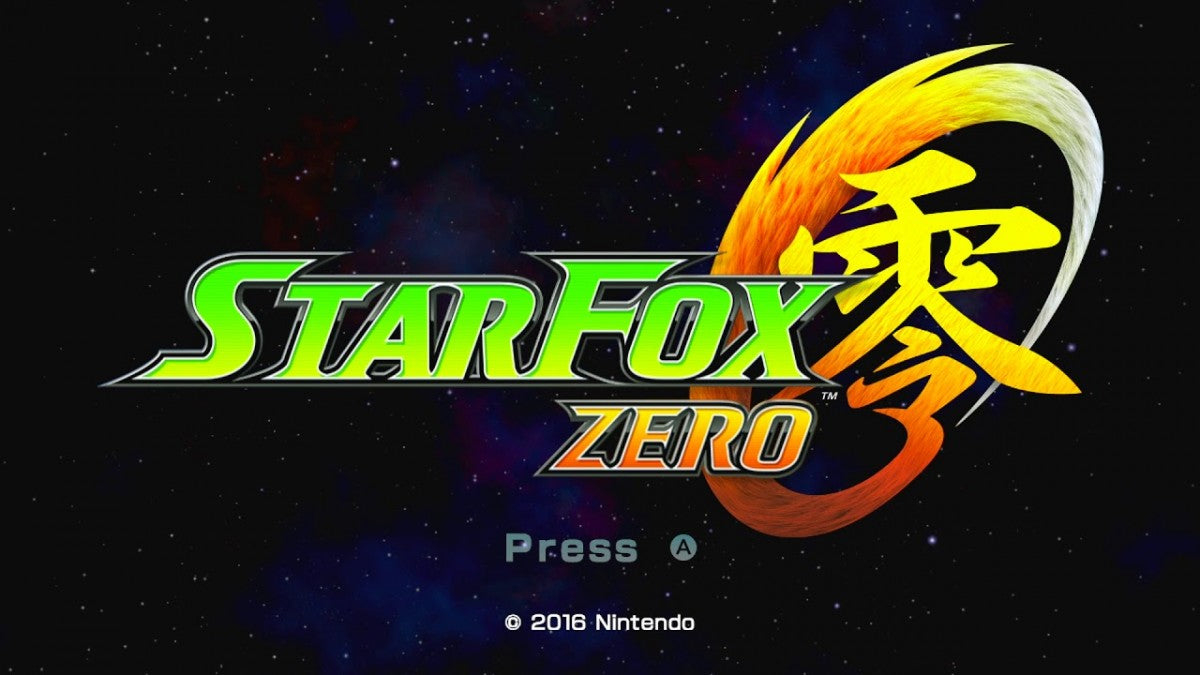 Star Fox Zero title screen for Nintendo WII U (WII U) video game. 
