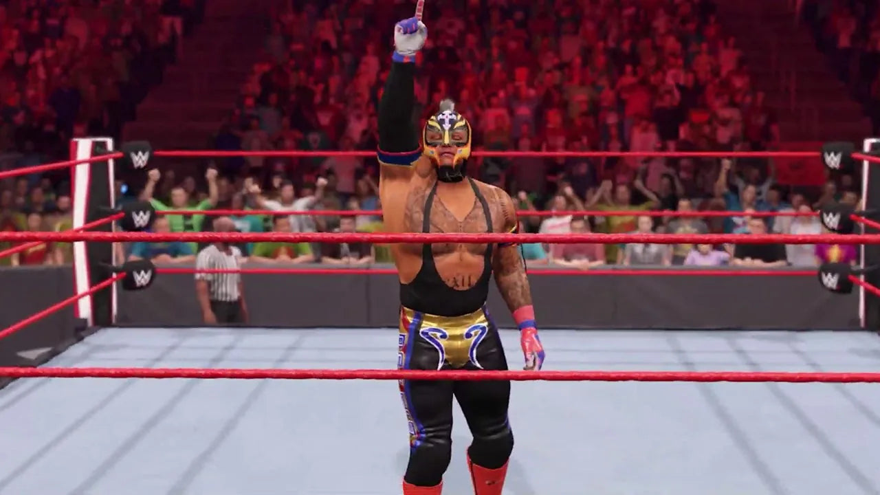 WWE 2K22 Xbox One video game, professional wrestling, sports entertainment, fighting gameplay, multiplayer modes gameplay screenshot