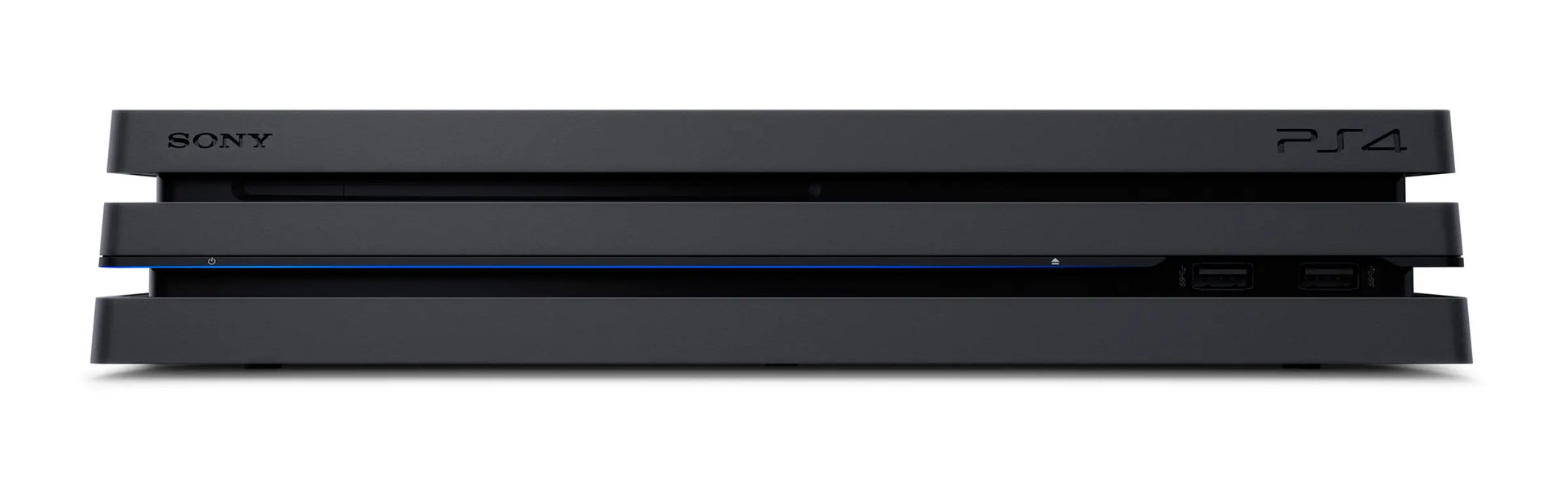 PS4 Pro Black inspired design featuring enhanced PlayStation gaming console aesthetic sleek black hardware powerful performance 4K entertainment system modern home gaming setup iconic Sony console presentation front horizontal
