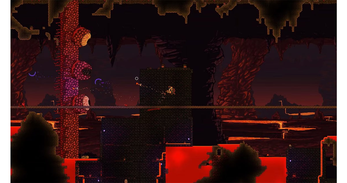 Terraria Xbox 360 X360 sandbox adventure game featuring 2D exploration crafting building mining resource gathering weapon crafting boss battles and procedurally generated worlds retro video game collection collectible gaming appeal gameplay screenshot