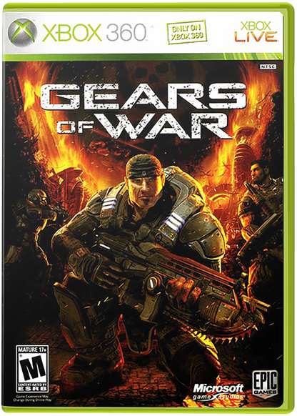 Gears of War cover art for Xbox 360 (X360) third-person shooter video game