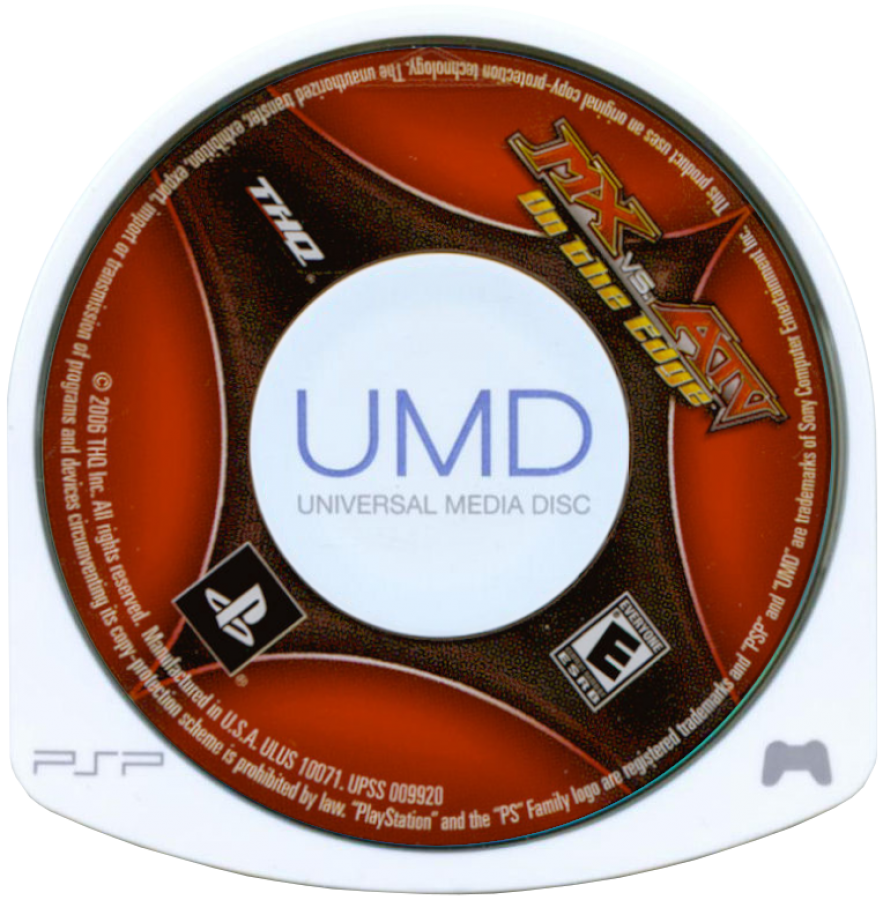 MX vs ATV: On the Edge disc for PlayStation Portable (PSP) off-road racing game