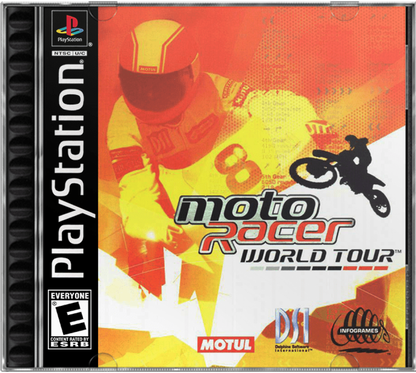 Moto Racer World Tour cover art for PlayStation 1 (PS1) video game
