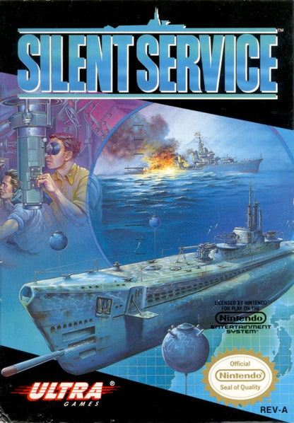 Silent Service cover art for Nintendo Entertainment System (NES) video game