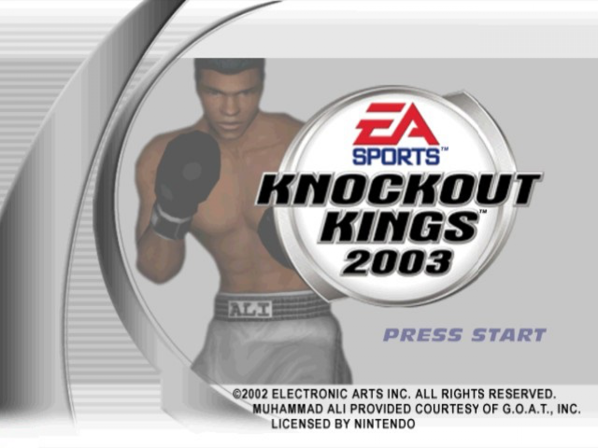 Knockout Kings 2003 GameCube boxing sports video game EA Sports boxing simulation professional fighters career mode championship bouts realistic punches training mode retro Nintendo GameCube game disc classic sports title boxing gameplay ring combat arcade simulation gameplay  