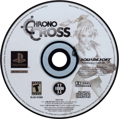 Retro Chrono Cross PS1 inspired design featuring classic JRPG fantasy aesthetic vintage PlayStation adventure surreal parallel worlds ensemble cast magical realism vibrant ocean island setting iconic Squaresoft storytelling nostalgic role playing game presentation disc 2