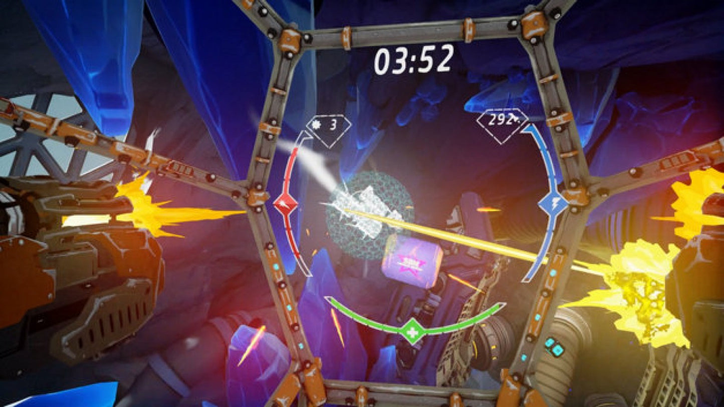 StarBlood Arena retro PS4 video game Starblood Arena VR sci fi arena shooter virtual reality space combat multiplayer action fast paced vehicular battles console release gameplay 