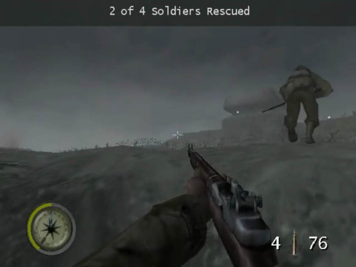Medal of Honor: Frontline gameplay for GameCube (GC) World War II first-person shooter video game