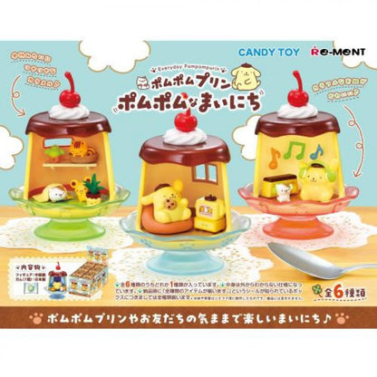 This is a blind box collectible series from Re‑Ment featuring Sanrio’s beloved character Pompompurin in everyday cozy scenes, perfect for kawaii collectors
