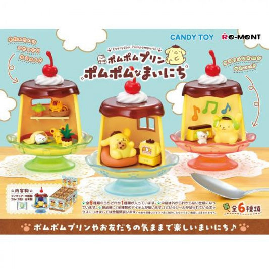 This is a blind box collectible series from Re‑Ment featuring Sanrio’s beloved character Pompompurin in everyday cozy scenes, perfect for kawaii collectors