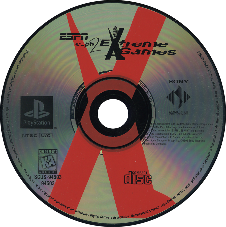 ESPN Extreme Games Long Box Sony PlayStation 1 PS1 video game featuring extreme sports racing gameplay high speed vehicle competition off road tracks challenging courses stunts and arcade style action long box edition retro video game collection collectible gaming appeal disc