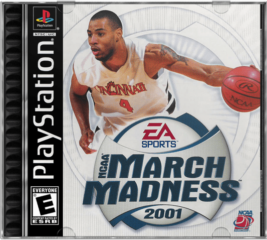 NCAA March Madness 2001 cover art for PlayStation 1 (PS1) video game