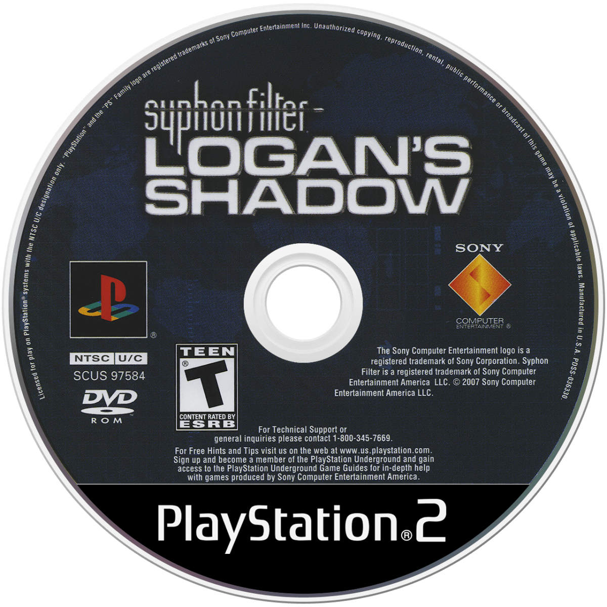 Syphon Filter Logan's Shadow PlayStation 2 PS2 for action stealth video game fans featuring tactical espionage gameplay third person shooter combat covert operations realistic weapons immersive military missions cinematic storytelling special agent action and intense stealth adventure collectible gaming appeal game disc