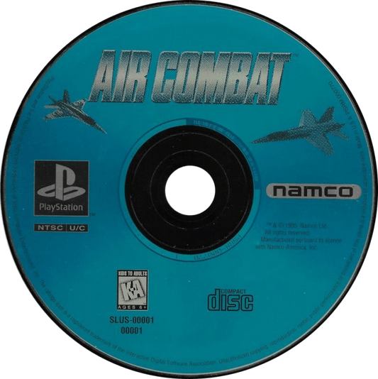 Air Combat disc art for PlayStation 1 (PS1) video game 
