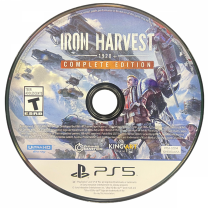 Iron Harvest Complete Edition PlayStation 5 PS5 for real time strategy video game fans featuring alternate history dieselpunk warfare giant combat mechs infantry battles tactical missions resource management faction campaigns multiplayer strategy and Complete Edition content with immersive battlefield action collectible gaming appeal disc