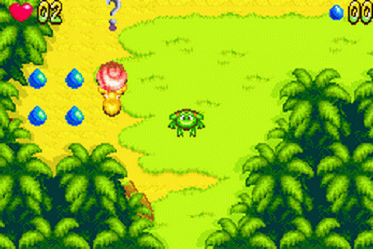 Frogger’s Adventures 2 The Lost Wand for Game Boy Advance, gameplay for an action-adventure platformer video game with puzzle-solving gameplay, fantasy environments, character-based challenges, and classic arcade-style action