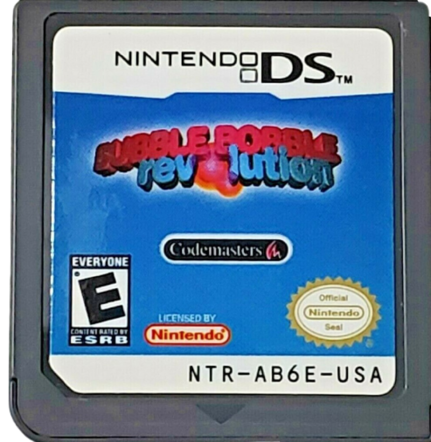Bubble Bobble: Revolution for Nintendo DS with classic bubble-blowing platform action theme cartridge