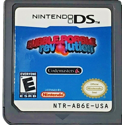 Bubble Bobble: Revolution for Nintendo DS with classic bubble-blowing platform action theme cartridge