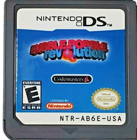 Bubble Bobble: Revolution for Nintendo DS with classic bubble-blowing platform action theme cartridge