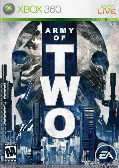 Army of Two Xbox 360 co-op third-person shooter with tactical teamwork and intense combat missions cover art