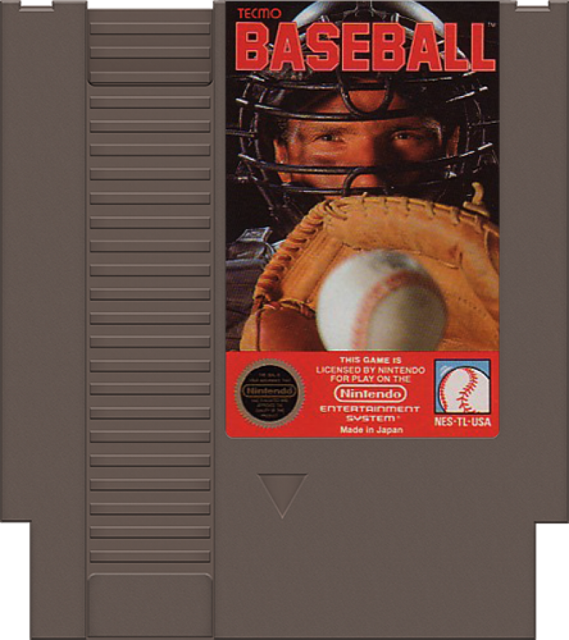 Tecmo Baseball cartridge for Nintendo Entertainment System (NES) retro video game