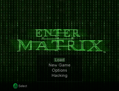 Enter the Matrix Player’s Choice edition game for the Nintendo GameCube featuring action adventure gameplay with martial arts combat gunplay and hacking segments alongside a story that ties into The Matrix Reloaded with cinematic sequences and dual character perspectives gameplay 