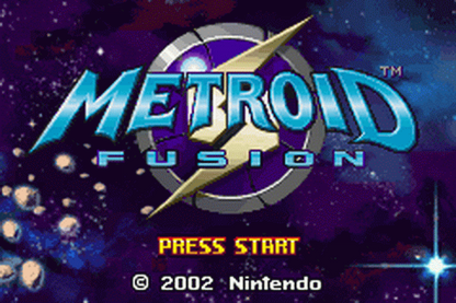 Metroid: Fusion – Game Boy Advance (GBA) Title Screen Art for this Video Game