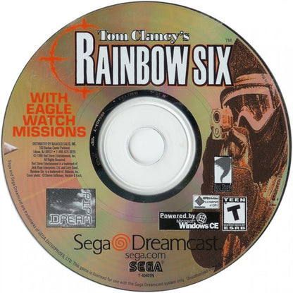 Tom Clancys Rainbow Six retro PlayStation 1 video game featuring tactical shooter gameplay, military squad combat, strategic missions and classic PS1 entertainment - disc