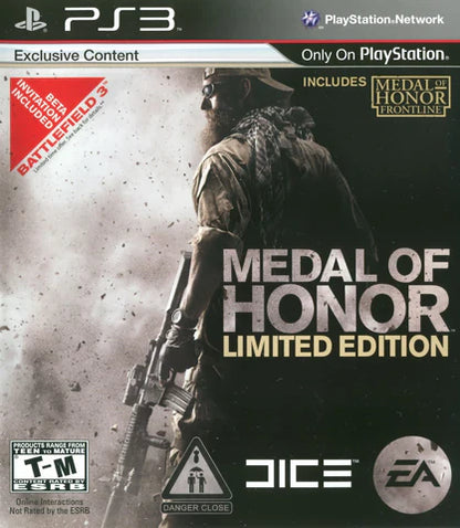 Medal of Honor Limited Edition PlayStation 3 PS3 video game, first-person shooter, modern military combat, multiplayer action, special edition title cover art