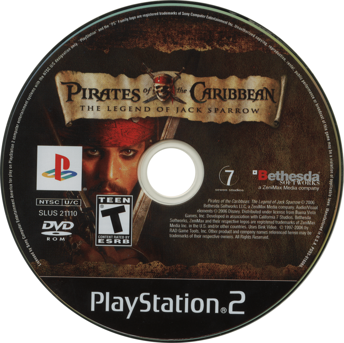 Pirates of the Caribbean for PlayStation 2 action role playing adventure video game featuring swashbuckling combat naval exploration quest driven gameplay and immersive pirate themed storytelling experience disc