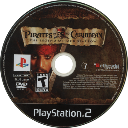 Pirates of the Caribbean for PlayStation 2 action role playing adventure video game featuring swashbuckling combat naval exploration quest driven gameplay and immersive pirate themed storytelling experience disc