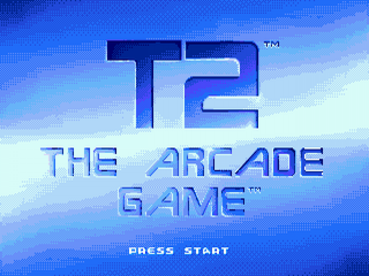 T2: The Arcade Game title screen for Sega Genesis (GEN) video game
